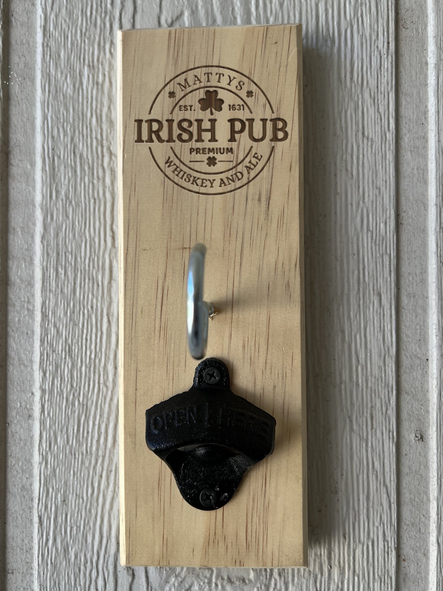 Custom Laser Engraved Ring Toss Game with Bottle Opener - Indoor/Outdoor Fun - Great Gift Idea For Groomsmen, Bars, Taverns and Pubs