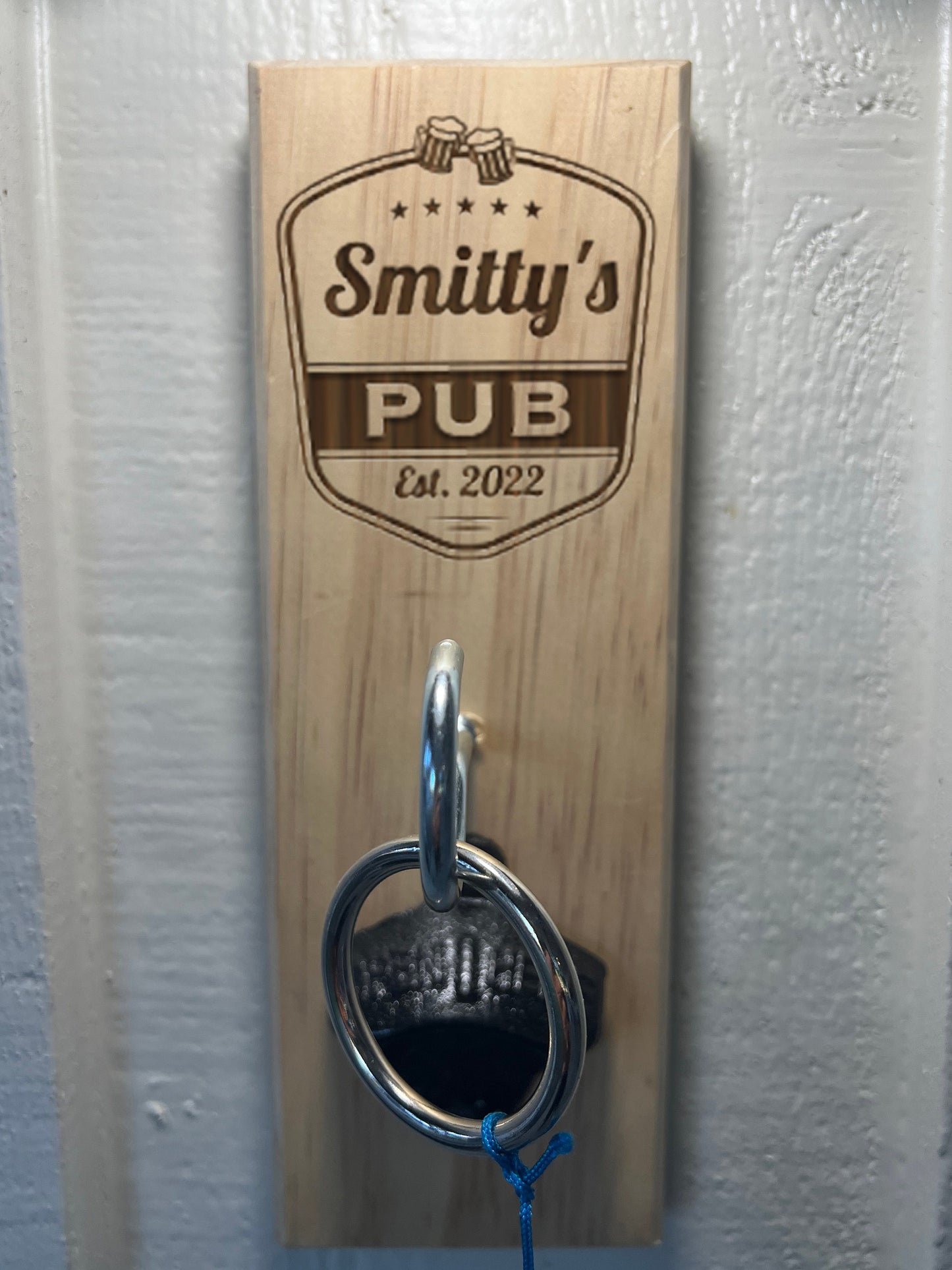 Custom Laser Engraved Ring Toss Game with Bottle Opener - Indoor/Outdoor Fun - Great Gift Idea For Groomsmen, Bars, Taverns and Pubs