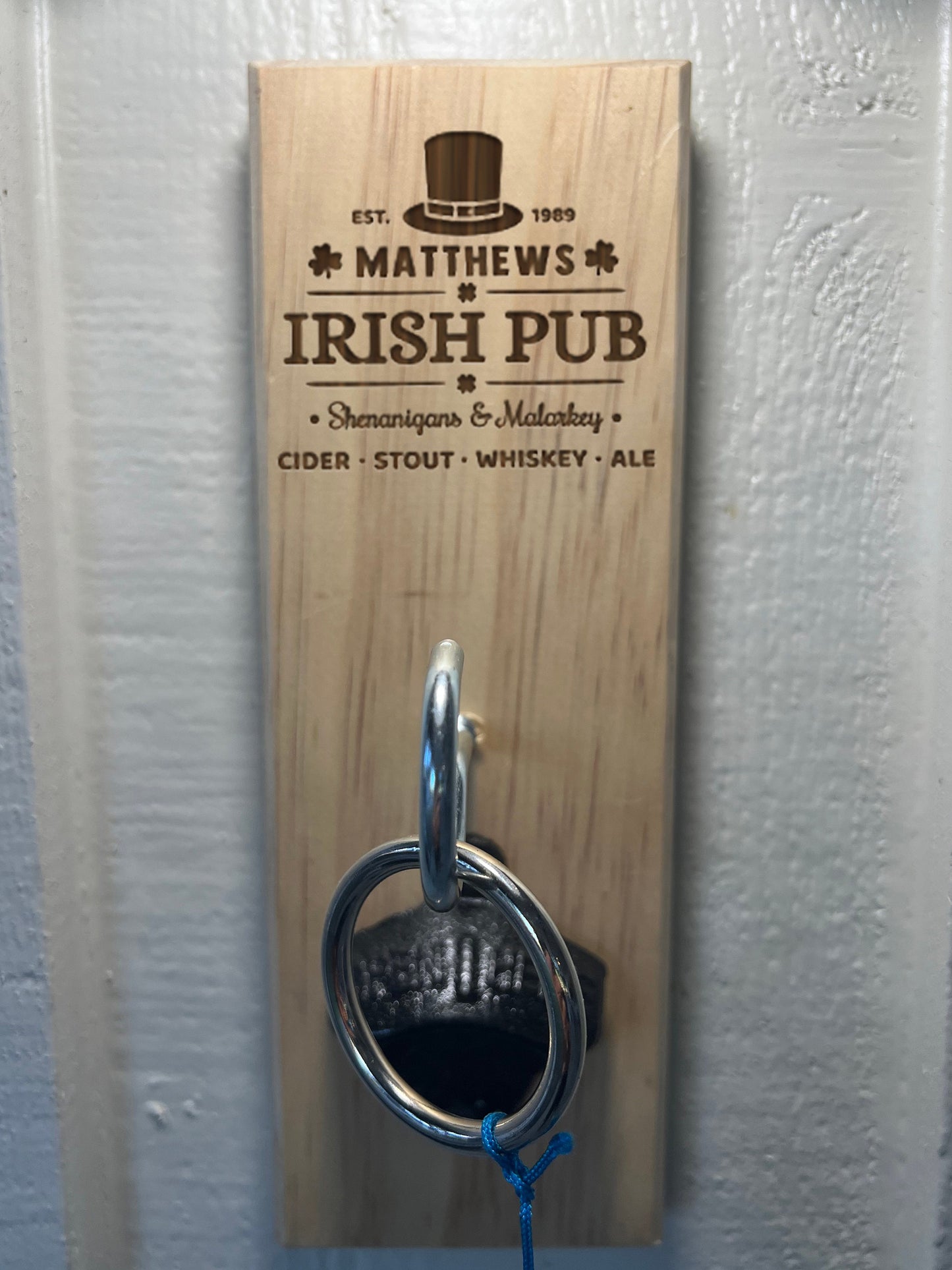 Custom Laser Engraved Ring Toss Game with Bottle Opener - Indoor/Outdoor Fun - Great Gift Idea For Groomsmen, Bars, Taverns and Pubs