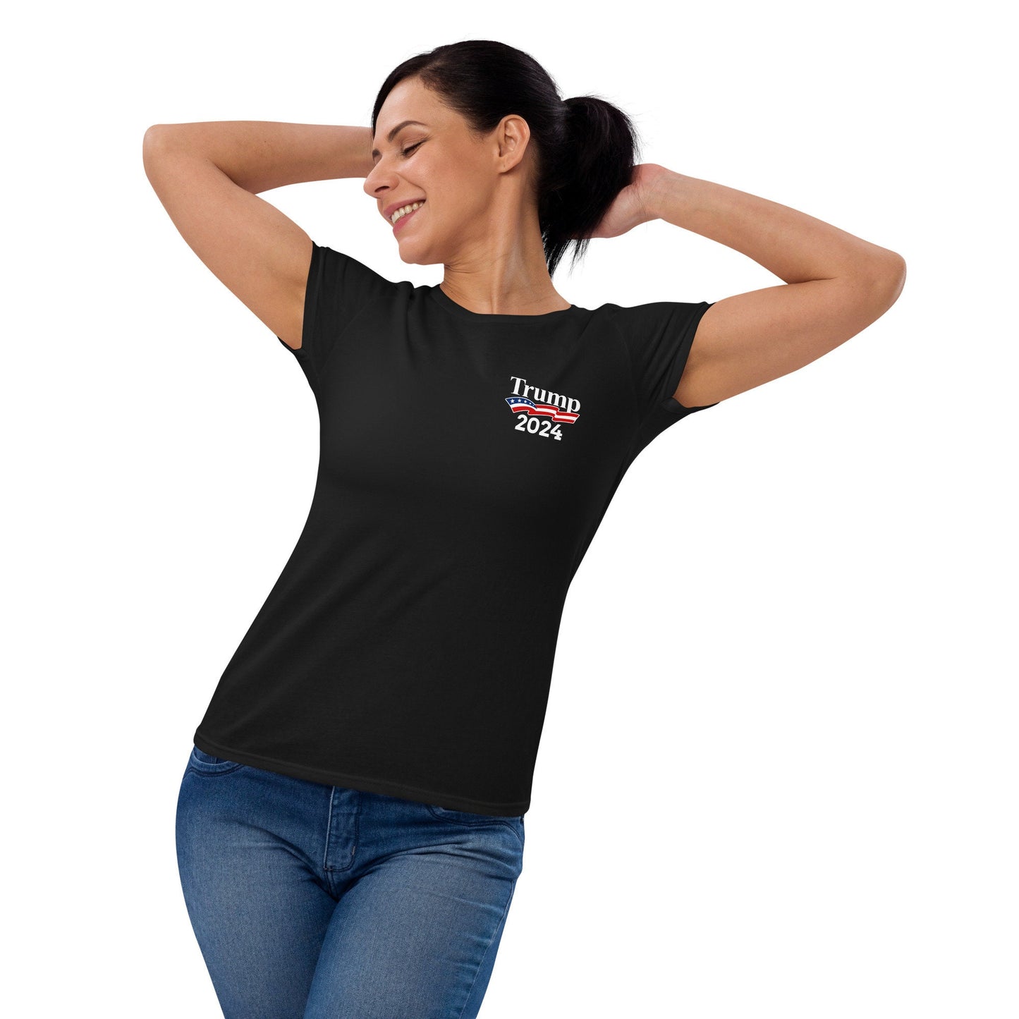 I Stand With Trump Women's Short Sleeve T-shirt, Pro America Ladies Tshirt, Republican Shirt, Republican Gifts, Conservative Mug,