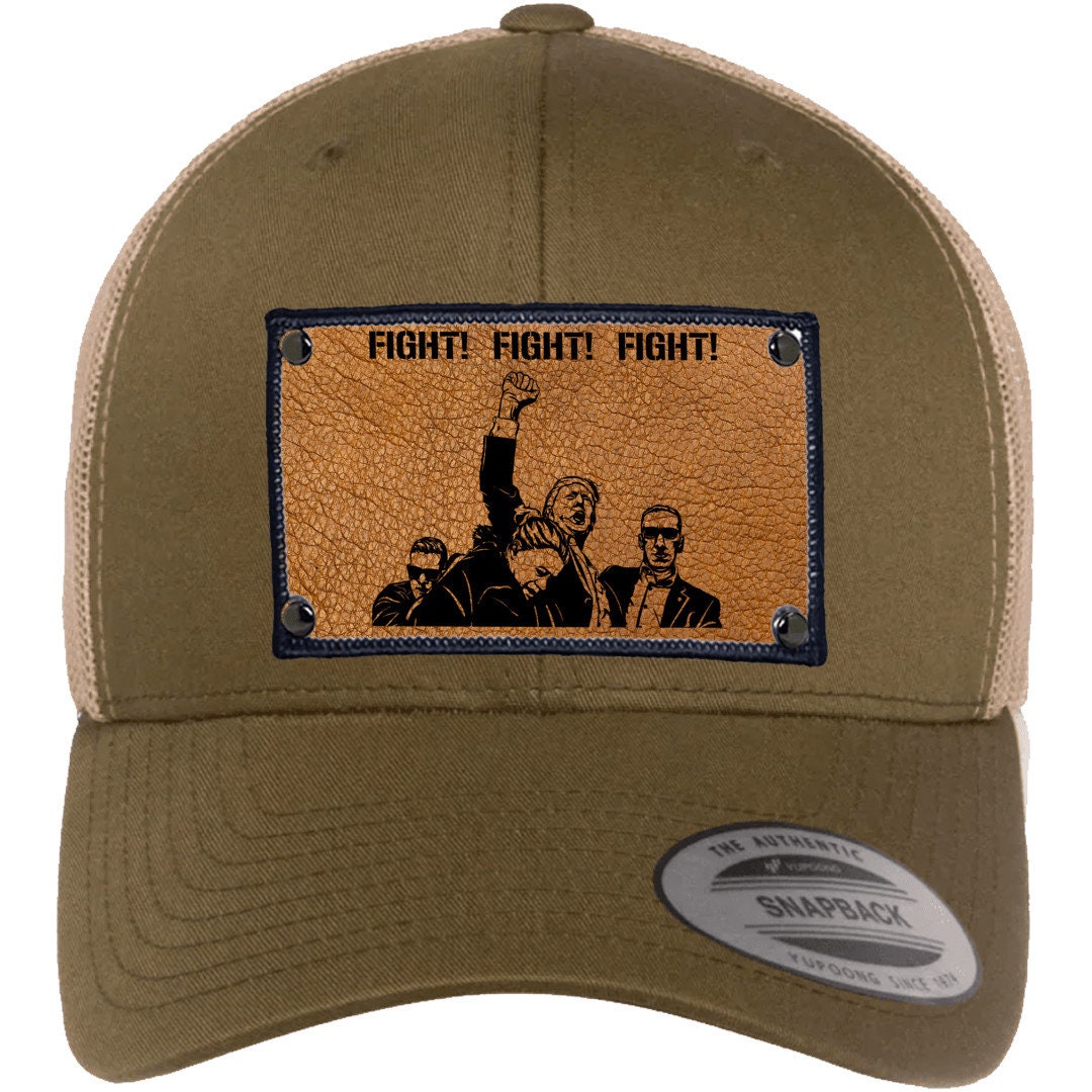 Donald Trump Hat | Fight Fight Fight | Trump Hats | Trump With Fist Up In Air | MAGA Hat | Conservative Hat