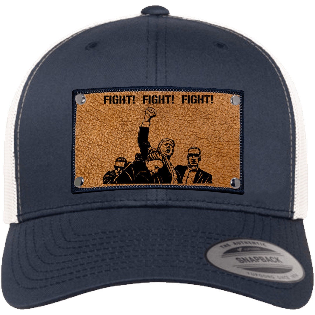 Donald Trump Hat | Fight Fight Fight | Trump Hats | Trump With Fist Up In Air | MAGA Hat | Conservative Hat