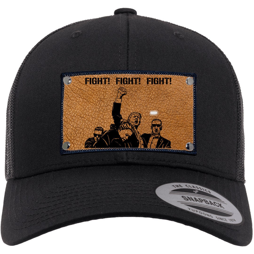 Donald Trump Hat | Fight Fight Fight | Trump Hats | Trump With Fist Up In Air | MAGA Hat | Conservative Hat