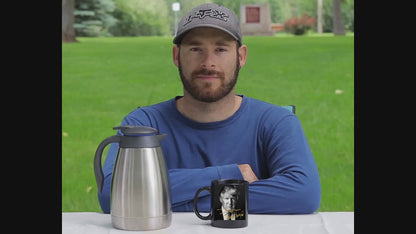 Personalized Black Ceramic Mug - Custom Name & Text