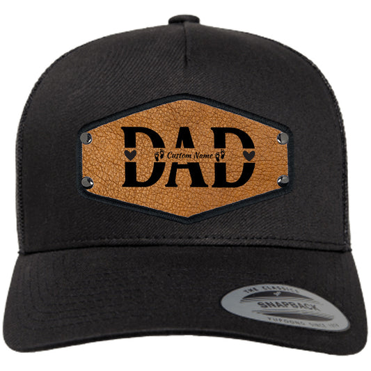 Personalized Dad Hat With Kids Name, Fathers Day Gifts, Dad Hat With Leather Patch, Dad Baseball Hats, Custom Dad Caps, Dad Gift