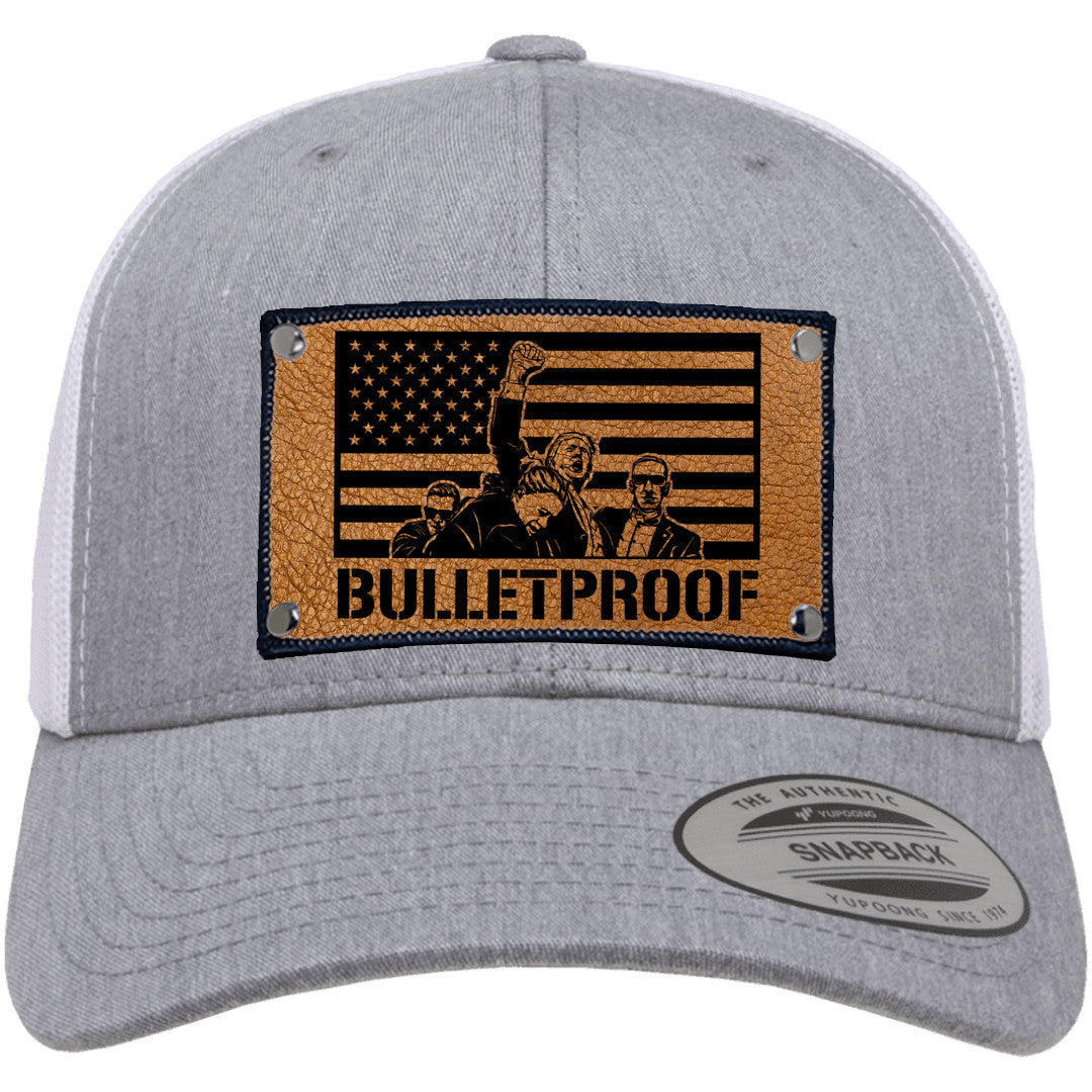 Trump Bulletproof Hat / Trump Trucker Cap / Trump 2024 / Patch Trucker Hat /Father's Day Gift / Trump Raising Fist