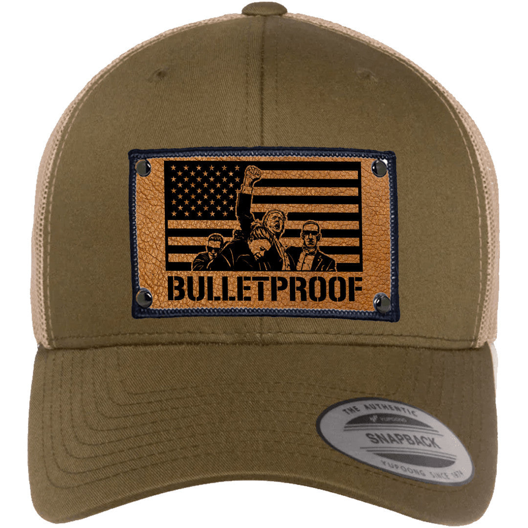 Trump Bulletproof Hat / Trump Trucker Cap / Trump 2024 / Patch Trucker Hat /Father's Day Gift / Trump Raising Fist