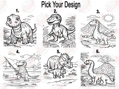 Personalized Dinosaur Sketchpad for Kids – Custom Name Art Book with Pencils – Gift for Young Artists